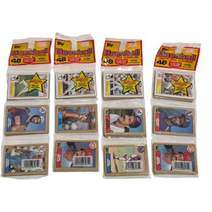 4 Vintage 1987 Topps Baseball Rack Packs  48 Cards  All-Star Insert Each