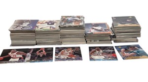 Large Boxed Mixed Sports Trading Card Lot  Baseball, Basketball & Football  Fleer, SkyBox, Pinnacle & More