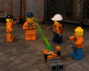 LEGO City Minifigure Lot of 5 - Construction Worker