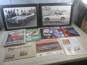 (F-2) 2 Framed Car Photos and Assor...