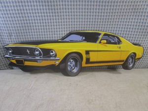 (EC1) Mustang Boss 302 Metal Sign 2...