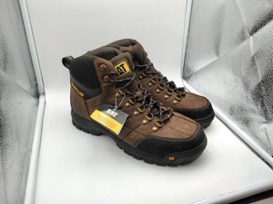 Caterpillar Threshold Waterproof Steel Toe Work Boot Mens Brown US 8.5 Wide New with Tags