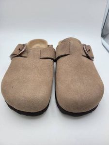 KIDMI Suede Buckle Clog Mule Womens Taupe EUR 38 (approx US 7.5) New without Box