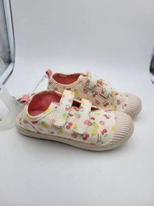 Cat & Jack Fruit Print Double-Strap Canvas Sneaker Toddler Girls Cream US 11 New with Tags