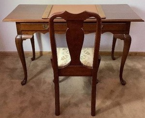 Broyhill Lenoir House 2 Drawer Desk and Henkle-Harris Chair