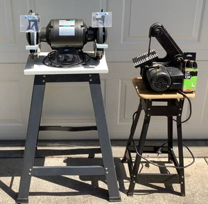 Buffalo Electric 8 Bench Grinder and Task Force 1 Belt Sander Package