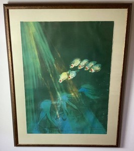 Kaiko Moti Signed Lithograph Poissons (Fishes) #48120