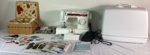 Singer Electronic Control Sewing Machine - 3343C - with White Protective Carrying Case and Basic Accessory Kit