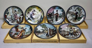 Seven Imperial Jingdezhan Porcelain Decorative 8.5 Plates from the Beauties of the Red Mansion by Master Artisan Zhao Huimin