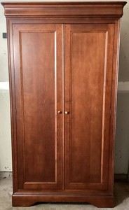 Large Master Armoire - Louis Philippe Style - 5 Shelf Cherry