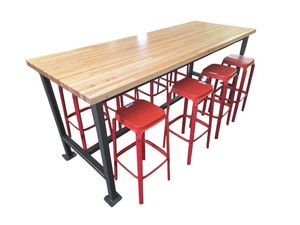 Wood Grain Pub Height Table w  8 Stools Retail $3800