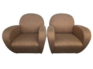 Set of Two Vintage Postmodern Lounge Chairs Retails New $3100 each