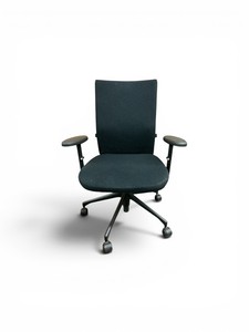 Black Task Chair features a Mid-Back Design and Upholstered Seat Retail $399