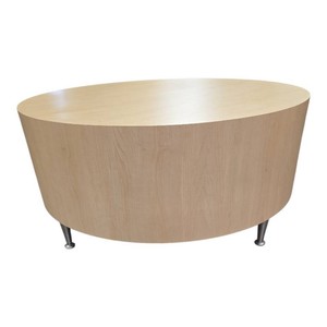 Round wooden coffee table