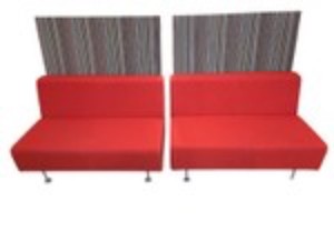 Set of 2 Steelcase privacy benches Retail $1100 each