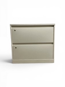 White 2-Door Lateral File Cabinet   Dimensions 20 x 30 x 25