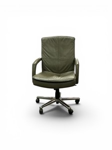 Mario Bellini for Vitra Figura Executive Task Chair Olive leather Retail $1900