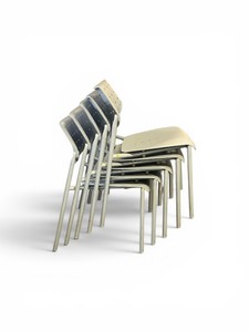 Grey stacking chair