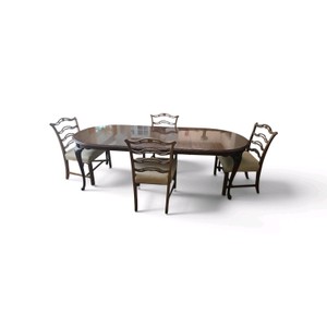 Dining Room Table with 4 Chairs and 2 Leaves