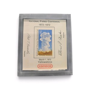 1972 U.S. Postage Stamp commemorating the National Parks Centennial, specifically honoring Yellowstone National Park.
