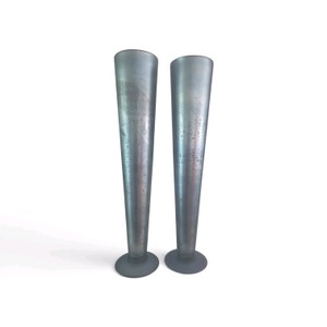 2 Handmade Decorative Vases Made in India 23.5 Tall