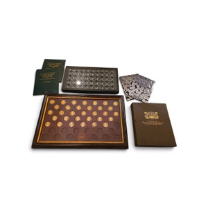 Presidential Dollar Coin Set 32 of 45 and Collectors Books and a bunch of Coin Cases