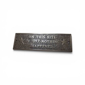Vintage Funny Metal Plate