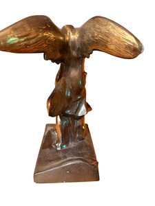 Vintage Winged Victory of Samothrace Statue by Philadelphia Manufacturing Co. w Original Label  Retail Value $100