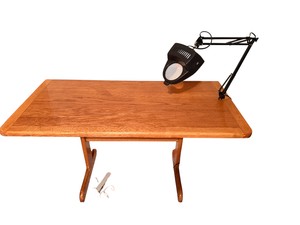 Solid Oak Craft, Drafting or Work Table  52W x 26D x 30H  Heavy Duty - value at $300
