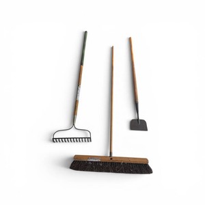 Broom  Rake  Ice Pick Combo Lot