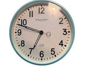 Sterling & Noble 11.5 Wall Clock  Modern White Dial