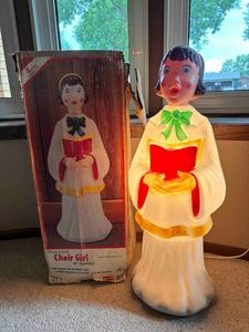 Vintage Empire Christmas Illuminated Choir Girl with Box Blow Mold 30 Original Box (Sold $145 on Ebay)