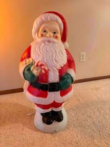 Empire 1980s Plastic Blow Mold Christmas Santa 31 Tall