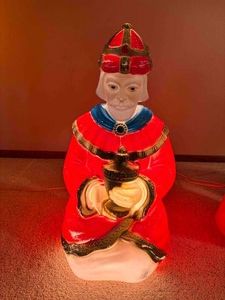 Vintage 1980s Empire Illuminated Christmas Wiseman Magi