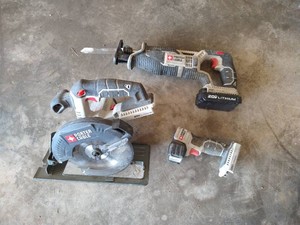 (3) Porter-Cable Cordless Tools - (1) Battery & No Charger