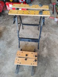 (2) Portable WorkSaw Benches - Includes Black & Decker Workmate