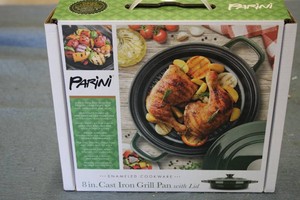 Parini 8in Cast Iron Grill Pan...