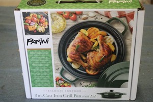 Parini 8in Cast Iron Grill Pan...