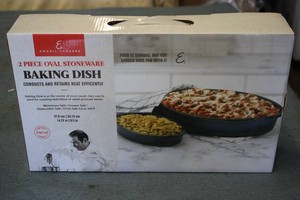 2pc Oval Stoneware Baking Dish...