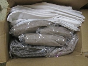 Large box of King size bedding...
