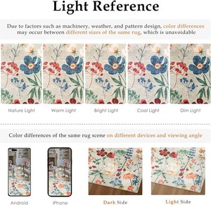$37 PureCozy Floral Runner Rug 2x10 Washable Hallway Long Beige Bedroom Carpet Non Slip Indoor Boho Kitchen Low Pile Accent Rug Lightweight Soft for Bathroom Dining Laundry Living Room