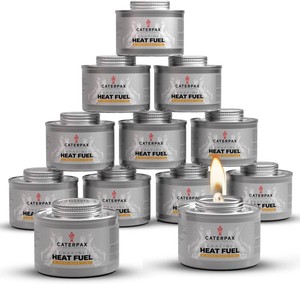 $26 12 Pack - 6 Hour Chafing Fuel Cans for Food Warmers & Chafing Buffet Trays   Odorless, Smokeless, Long Burn Wick, Easy Lighting, Liquid Fuel, Indoor Safe Buffet Fuel