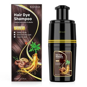 KAISASA Brown Hair Dye Shampoo 3 in 1, Hair Color Shampoo for Cover Grey Hair, Hair Dye Shampoo for Men and Women (Brown)
