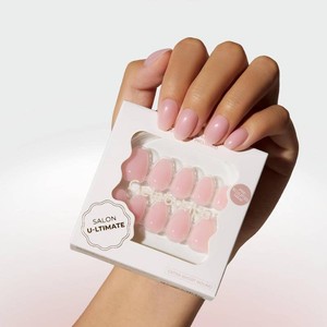 $22 Celebritips Press On Nails - Salon U-ltimate   Clean Pink, Extra Short Round Nails, Reusable  16 sizes - 32 Nails Kit with Glue and Sticky Tabs