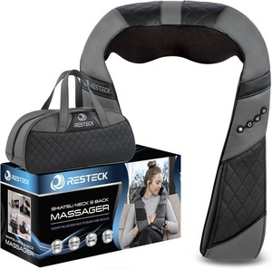 $60 RESTECK Massagers for Neck and Back with Heat - Deep Tissue 3D Kneading Pillow, Electric Shiatsu Shoulder Massage, Foot, Legs,Body - Relieve Muscle Pain - Office, Home & Car