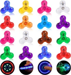 $22 Gigilli Mini Fidget Spinners 16 Pcs, Kids Party Favors, LED Light Up Fidget Spinners for Kids 4-12, Glow in The Dark Goodie Bag Stuffers Class Prizes