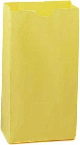$29 Hygloss Products Yellow Paper Bags   For Party Favors, Arts, Crafts 4.5 x 8.5 x 2.5 Inch, 100 Pack