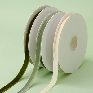 Whaline Sage Green Velvet Ribbon 30 Yards Fabric Ribbons 3 Gradient Green Beige Colors Craft Ribbon for Spring Gift Wrapping DIY Wreath Bow Making, 38 Inch, 3 Rolls