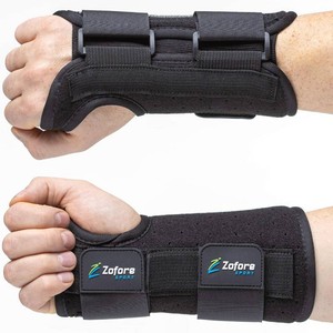 Carpal Tunnel Wrist Brace Support with 2 Straps and Metal Splint Stabilizer - Helps Relieve Tendinitis Arthritis Carpal Tunnel Pain - Reduces Recovery Time for Men Women - Right (LXL)