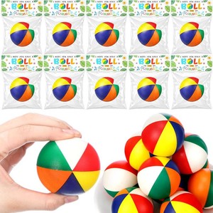 $24 Jerify 24 Pcs End of Year Student Gift Mini Beach Stress Balls 2.5 Inch Small Foam Relief Stress Beach Swimming Pool Ball Toys for Girls Boys Classroom Prizes Summer Hawaiian Party